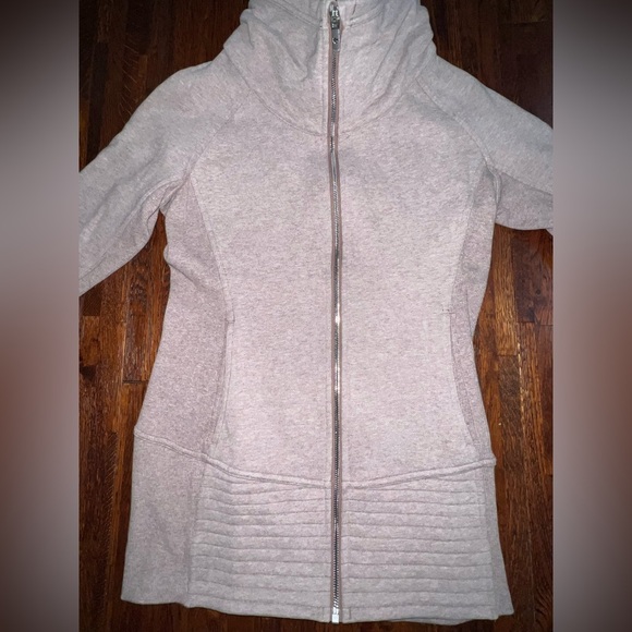 LULULEMON Radiant Jacket II Zip-Up Sweatshirt in Heathered Spanish Oak Size 6 - Picture 7 of 13